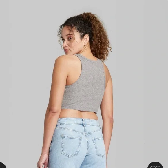 Cropped Ribbed Tank - Picture 2 of 5